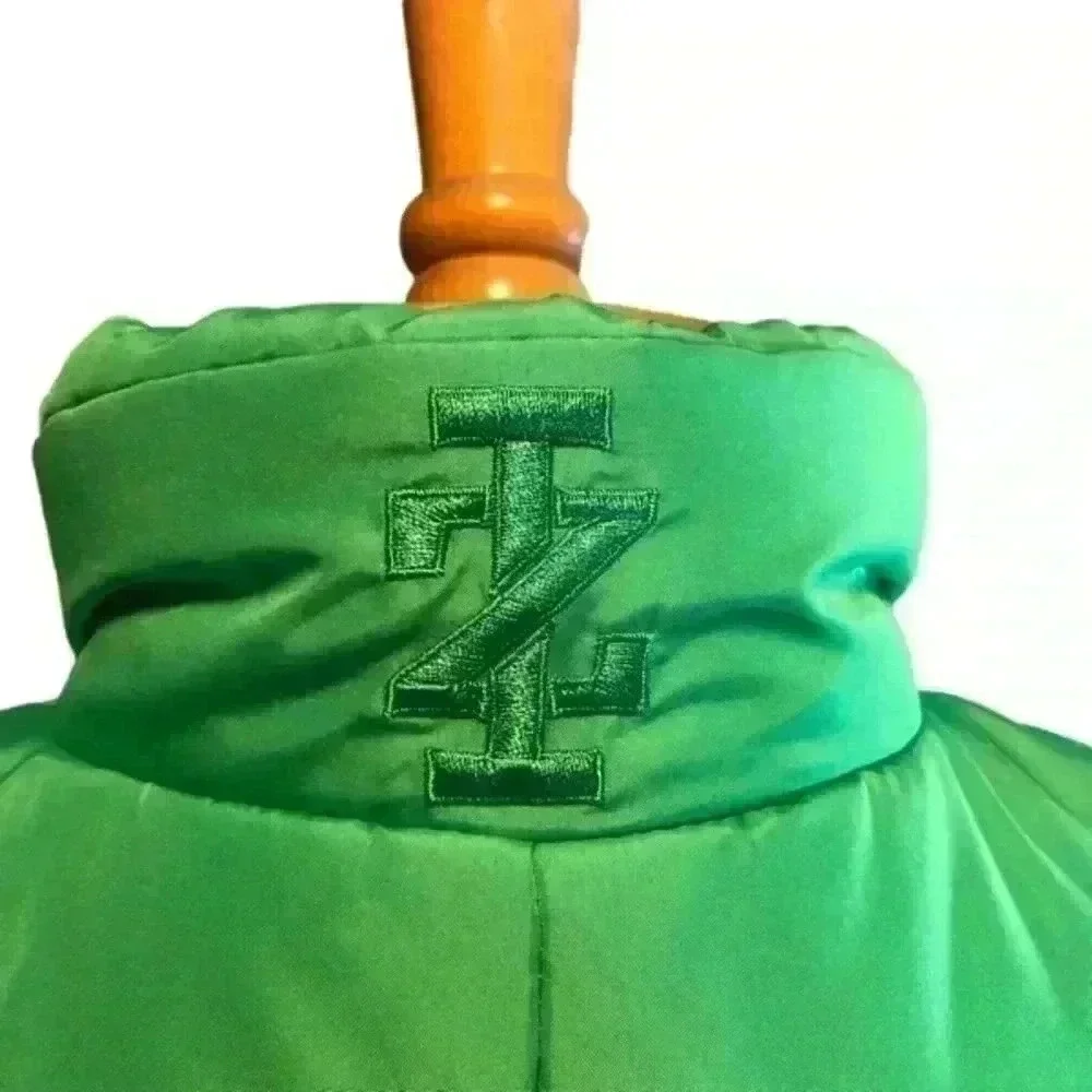 Green IZOD Casual Puffer Snap button closure Vest Size Small two side pockets - Picture 6 of 12